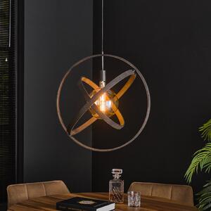 Zijlstra Orbit lampă suspendată cu 3 inele, 1 bec, negru, reglabil, Negru, Camera de zi / sufragerie, Metal