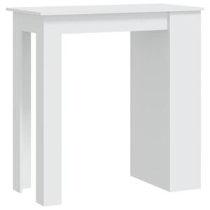 Masă de bar cu raft de depozitare, alb, 102x50x103,5 cm, PAL