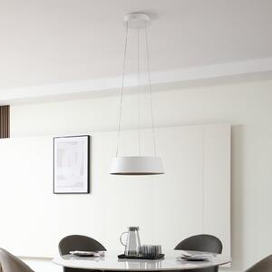 Lucande LED suspendat Belsar, alb, aluminiu, CCT, reglabil, Alb, Camera de zi / sufragerie, Aluminiu, Modern