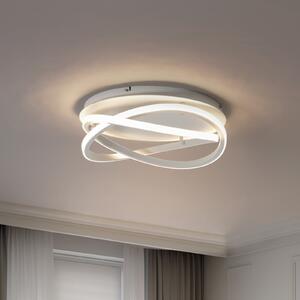 Lucande Plafonieră cu LED Aldric, alb, aluminiu, Ø 45 cm, reglabil, Alb, Camera de zi / sufragerie, Aluminiu, Modern