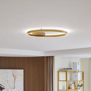 Lucande Smart LED plafonieră cu LED-uri Moise, auriu, CCT, Tuya, reglabil, Auriu / Alamă, Camera de zi / sufragerie, Aluminiu, Modern