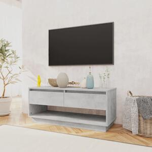 Comodă TV, gri beton, 102x41x44 cm, PAL