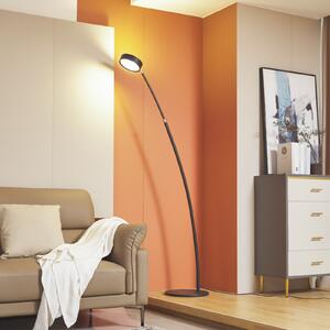 Lucande LED arc luminos Boga, negru, metalic, dimabilizabil, reglabil, Negru, Camera de zi / sufragerie, Metal, Modern