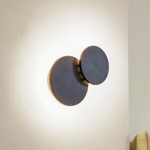 Lucande Aplică cu LED-uri Elrik, negru, înălțime 20 cm, metal, Negru, Hol, Metal, Modern