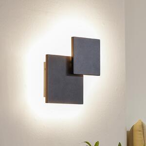 Lucande Aplică cu LED Elrik, negru, înălțime 27 cm, metal, Negru, Hol, Metal, Modern