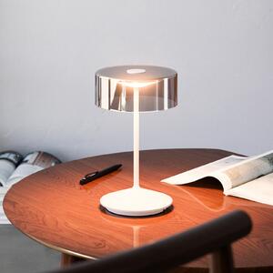 Sigor Numotion LED lampă de masă reîncărcabilă, alb, sticlă, IP54, dimabil, reglabil, Alb, Camera de zi / sufragerie, Sticlă, Modern