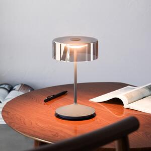 Sigor Numotion LED lampă de masă reîncărcabilă, grafit, sticlă, IP54, dimabil, reglabil, Gri, Camera de zi / sufragerie, Sticlă, Modern
