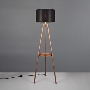 Reality Leuchten Colette lampadar, 3 picioare, coffee/negru, Maro / Rugină, Camera de zi / sufragerie, Metal, Tripod