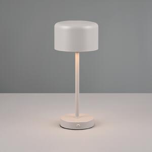 Reality Leuchten Lampă de masă reîncărcabilă Jeff LED, gri, înălțime 30 cm, metal, reglabil, Gri, Camera de zi / sufragerie, Metal, Modern