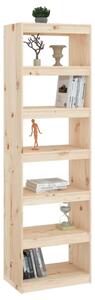 Bibliotecă/Separator cameră, 60x30x199,5 cm, lemn masiv de pin