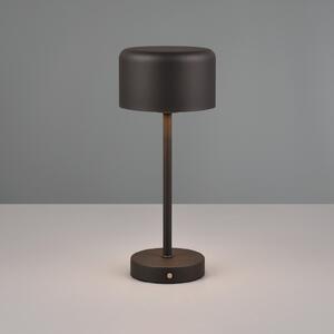 Reality Leuchten Lampă de masă reîncărcabilă Jeff LED, negru mat, înălțime 30 cm, metal, reglabil, Negru, Camera de zi / sufragerie, Metal, Modern
