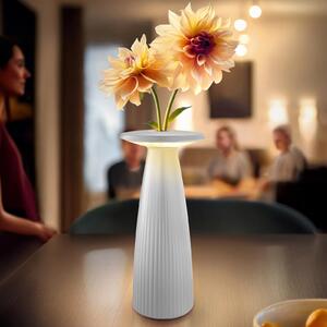 Sigor Nuflair LED lampă de masă reîncărcabilă, alb, IP54, dimabil, 24 cm, reglabil, Alb, Camera de zi / sufragerie, Aluminiu, Scandinavă