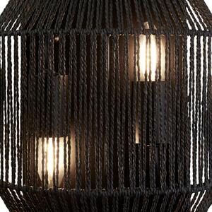 Searchlight Wicker aplică, 2 becuri, reglabil, Negru, Modern, Felinar