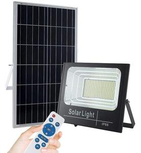 Proiector LED 100 W cu panou solar, telecomanda inclusa