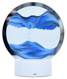 Lampa decorativa tip clepsidra, nisipuri miscatoare, Albastru