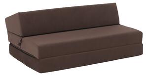 KONDELA Saltea pliabilă/fotoliu extensibil, 2 în 1, maro Taupe, VEDIS