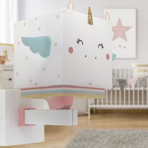 Dalber Little Unicorn aplică cu ștecher, Alb, Camera copiilor
