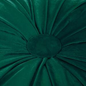 Set 2 perne decorative rotunde, Verde inchis, 40 cm