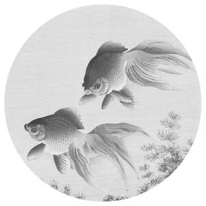 WallArt Tapet în formă de cerc „Two Goldfish”, 190 cm WPC-WA15