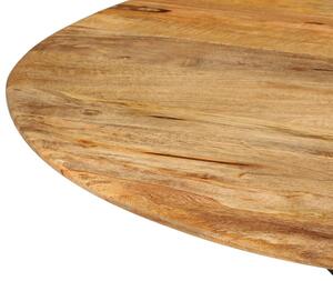 Masă de bucătărie, Ø110x78 cm, lemn masiv de mango și oțel