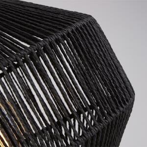 Searchlight Wicker lampadar, Negru, Camera de zi / sufragerie, Metal, Modern