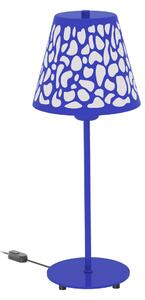 Aluminor Nihoa Lampă de masă cu model perforat albastru/alb, Albastru, Camera de zi / sufragerie, Metal, Modern
