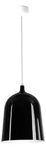 Aluminor Bottle lampă suspendată, Ø 20cm, negru/alb, reglabil, Negru, Camera de zi / sufragerie, Metal, Modern