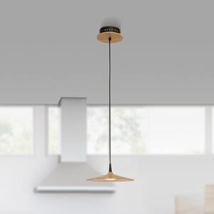 Zambelis Lampă suspendată LED 19150 abajur lemn Ø 25 cm, Lemn, Camera de zi / sufragerie, Lemn, Modern