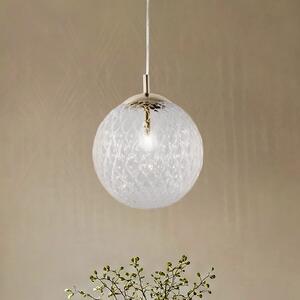 TK Lighting Suspensie Cadix din sticlă, o singură lumină, Ø 30 cm, reglabil, Transparent, Camera de zi / sufragerie, Sticlă