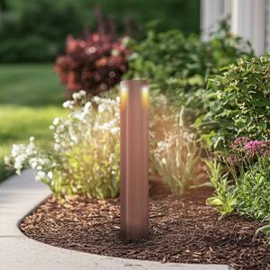 Lucande Bornă luminoasă LED Raiku, culoare rugină, aluminiu, 65 cm, Maro / Rugină, Aluminiu, Modern