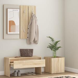 Set de mobilier pentru hol, stejar sonoma, lemn prelucrat