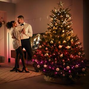 Philips Hue Festavia LED cu LED-uri, CCT RGB 40m, reglabil, Negru, Plastic, Modern