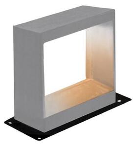 Zambelis Lampă LED cu soclu E190, beton, înălțime 35 cm, Gri, Beton, Modern