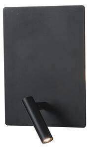 Zambelis Lumină de lectură LED H41, reglabilă, negru mat, Negru, Camera de zi / sufragerie, Metal, Modern, Soclu de perete jos