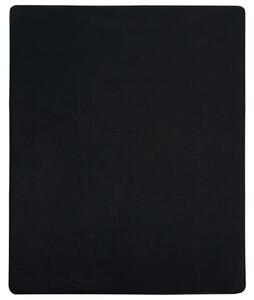 Cearșaf de pat cu elastic, negru, 160x200 cm, bumbac