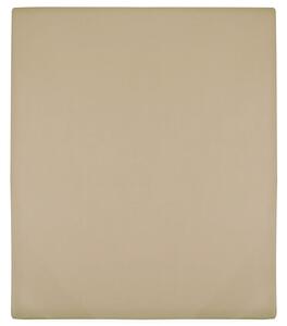 Cearșaf de pat cu elastic, 2 buc, gri taupe, 140x200 cm bumbac