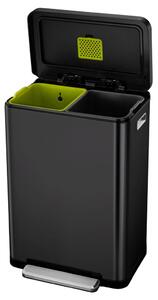 EKO Coș de gunoi cu pedală X-Cube, negru, 2x20 L 31189816