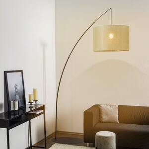 TK Lighting Lampadar Moby Green cu abajur din material textil, Verde, Camera de zi / sufragerie, Metal, Umbrelă în picioare