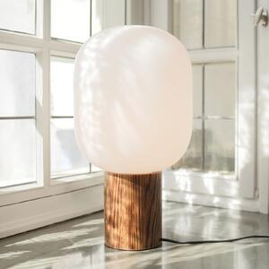 Markslöjd Skene lampă de masă picior lemn abajur sticlă 44cm, Alb, Camera de zi / sufragerie, Lemn, Scandinavă
