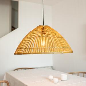 Markslöjd Lampă suspendată Capello din bambus, naturală, reglabil, Lemn, Camera de zi / sufragerie, Bamboo, Scandinavă