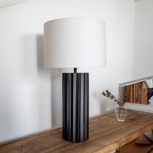 Markslöjd Lampa de masă Hashira cu abajur din țesătură, negru, Negru, Camera de zi / sufragerie, Țesătură / Textil