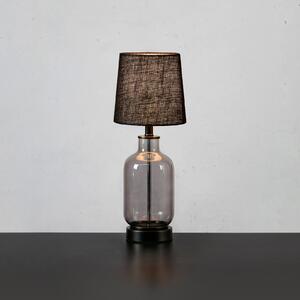 Markslöjd Lampa de masă Costero, gri fumuriu/negru, 43 cm, Negru, Camera de zi / sufragerie, Sticlă