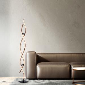 Paul Neuhaus Lampadar LED Polina, auriu, metal, dimabil, reglabil, Auriu / Alamă, Camera de zi / sufragerie, Aluminiu, Modern