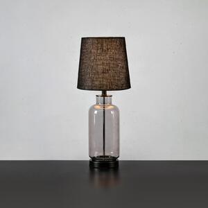 Markslöjd Lampa de masă Costero, gri fumuriu/negru, 61,5 cm, Negru, Camera de zi / sufragerie, Sticlă