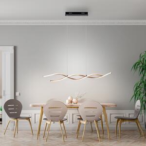Paul Neuhaus Polina lampă suspendată LED, auriu, metal, dimabil, reglabil, Auriu / Alamă, Camera de zi / sufragerie, Aluminiu, Modern