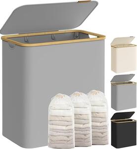 Cos de rufe Gri Songmics 60x38.5x70.5 cm