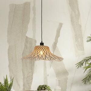 Good & Mojo GOOD MOJO Ibiza lampă suspendată Ø 50 cm negru/natural, reglabil, Negru, Camera de zi / sufragerie, Bamboo
