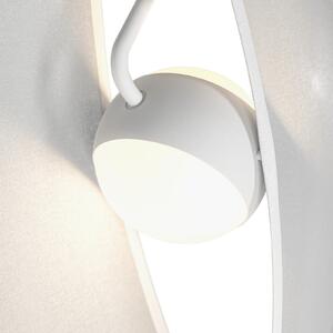 Maytoni Reflex Lampă suspendată LED, abajur textil, 1 bec., Alb, dormitor, Metal, Modern