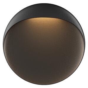 Louis Poulsen Aplică de perete cu LED Flindt, negru 3.000 K Ø 20 cm, reglabil, Negru, Camera de zi / sufragerie, Aluminiu, Design