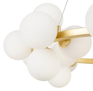 Maytoni Dallas lampă suspendată 25-light, rotundă, aurie, reglabil, Auriu / Alamă, Camera de zi / sufragerie, Metal, Modern